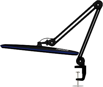 Neatfi XL 2,200 Lumens LED Task Lamp, 24W, 117 SMD LEDs, 23-Inch Ultra-Wide, 4 Brightness Levels, 3 Light Modes, Dimmable, Eye-Caring, Glare-Free (CCT with Clamp, Black)