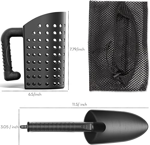 Miniatura 5 de INCLY Cuchara y pala de arena, accesorios de detección para detector de metales para niños y adultos, herramienta de caza y excavación del tesoro en