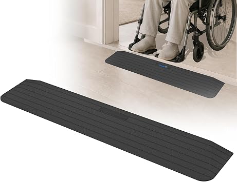 Ruedamann 2200 lbs Heavy-Duty Threshold Ramp, 1 Rise Rubber