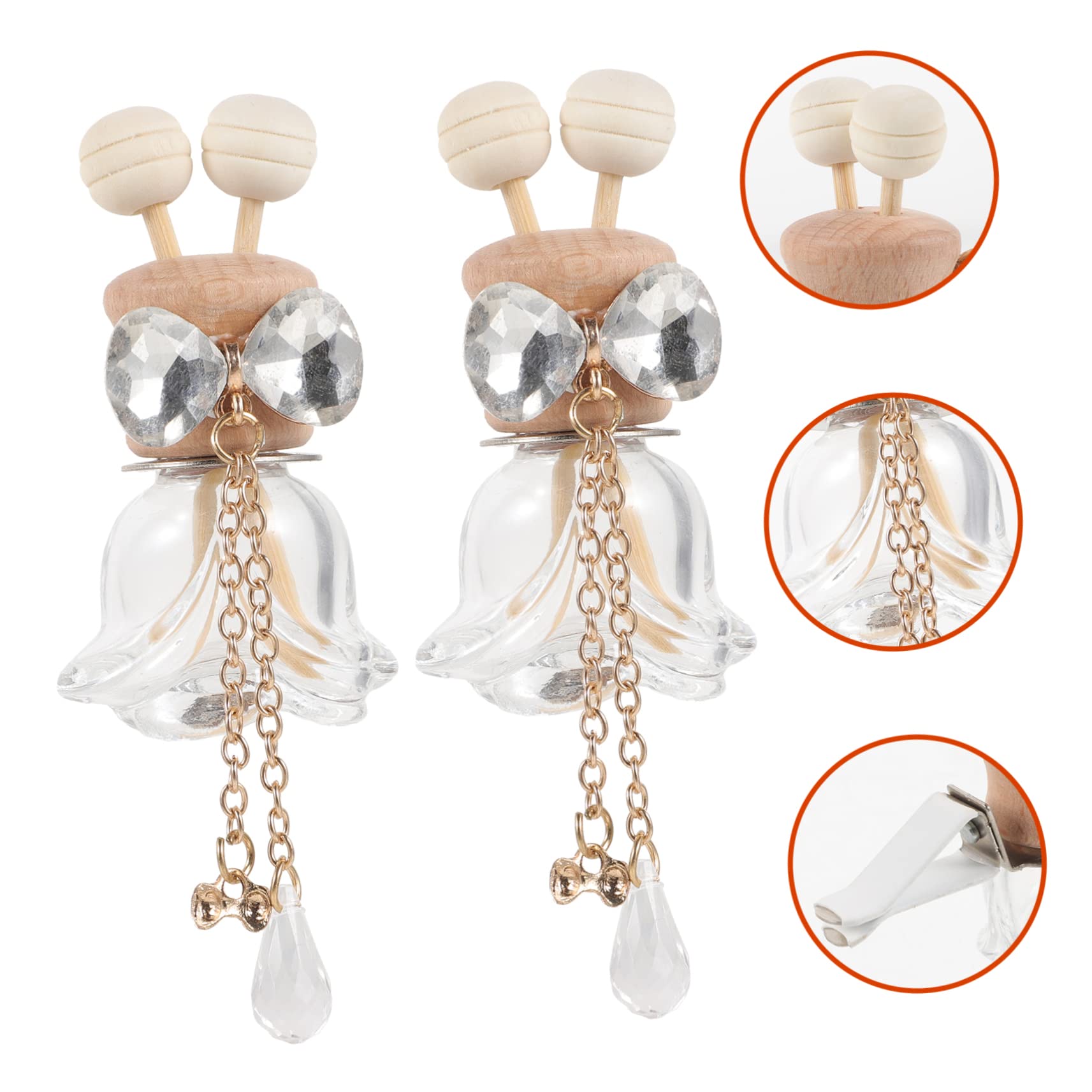 minkissy 6pezzi Diffusore Profumo Auto Di Vasi Per Aromi Con Clip Per Ventilazione Decorazione Creativa Per Auto Con Fragranza e Purificazione Aria