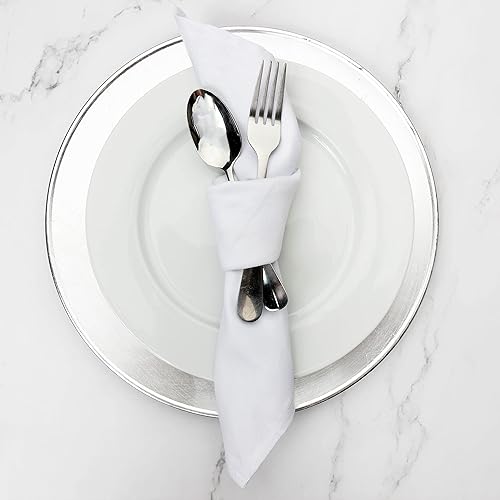 Miniatura 4 de Servilletas de tela de cocina, paquete de 12 servilletas de 18 x 18 pulgadas, mezcla de algodón suave con bordes dobladillos, servilletas de cena