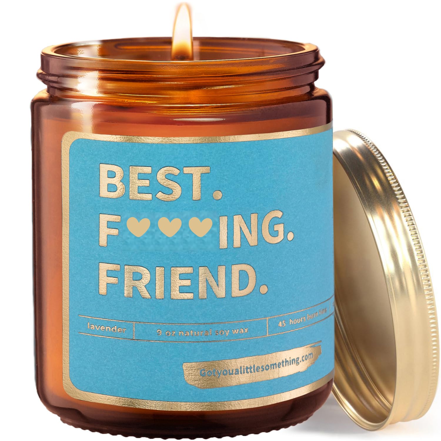 Friendship Gift for Women - Funny Best Friend Ever Scented Candle - Birthday Gifts for Bestie, Bestfriend Fathers Day, BFF, Men, Woman - Funny Friendship Candle for Friends