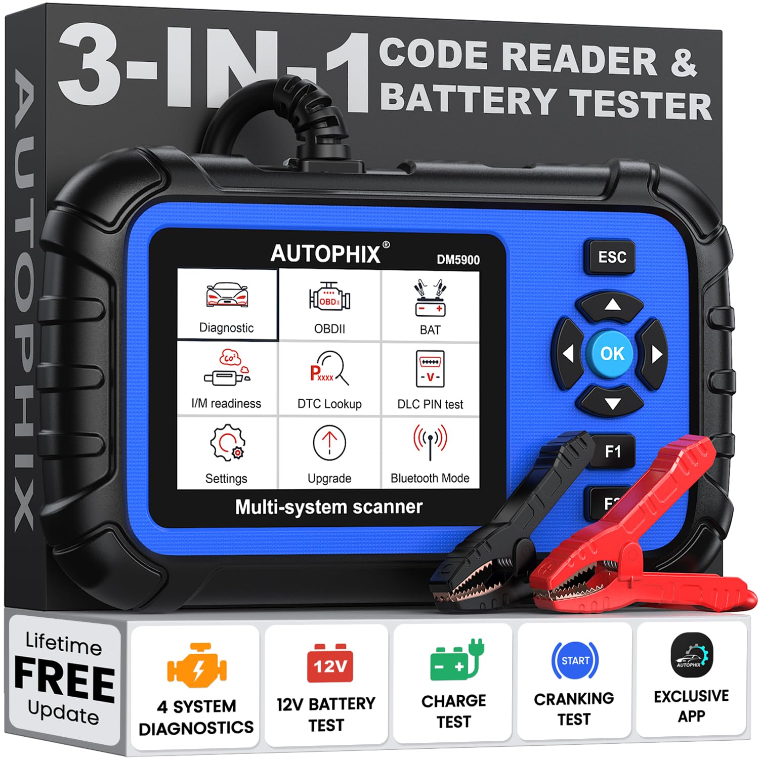 AUTOPHIX OM126P+ OBD2 Scanner, Fahrzeugcodeleser für Motorkontrollleuchte