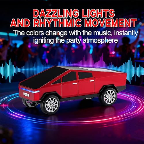 Miniatura 2 de Future Style Pickup Truck Replica Altavoz Bluetooth - Modelo inalámbrico portátil con pantalla de visualización, sonido HD, emparejamiento estéreo