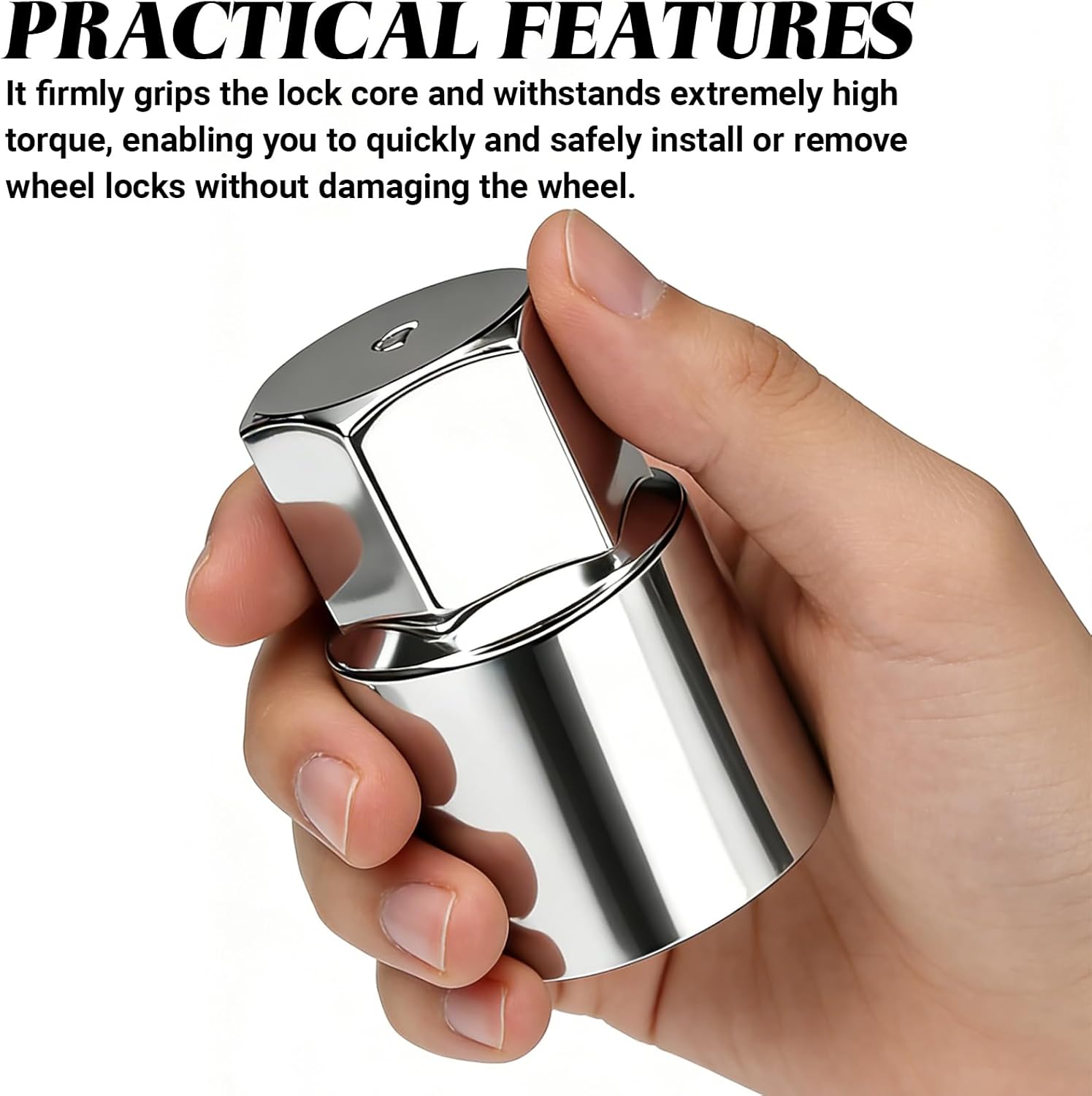 D-Wheel Locking Lug Nut Removal Tool Key, Professional Anti-Theft Lock Nut Remover Socket, Lost Wheel Lock Key Replacement for Tacoma, Camry, Corolla, Tundra, Automotive Tools