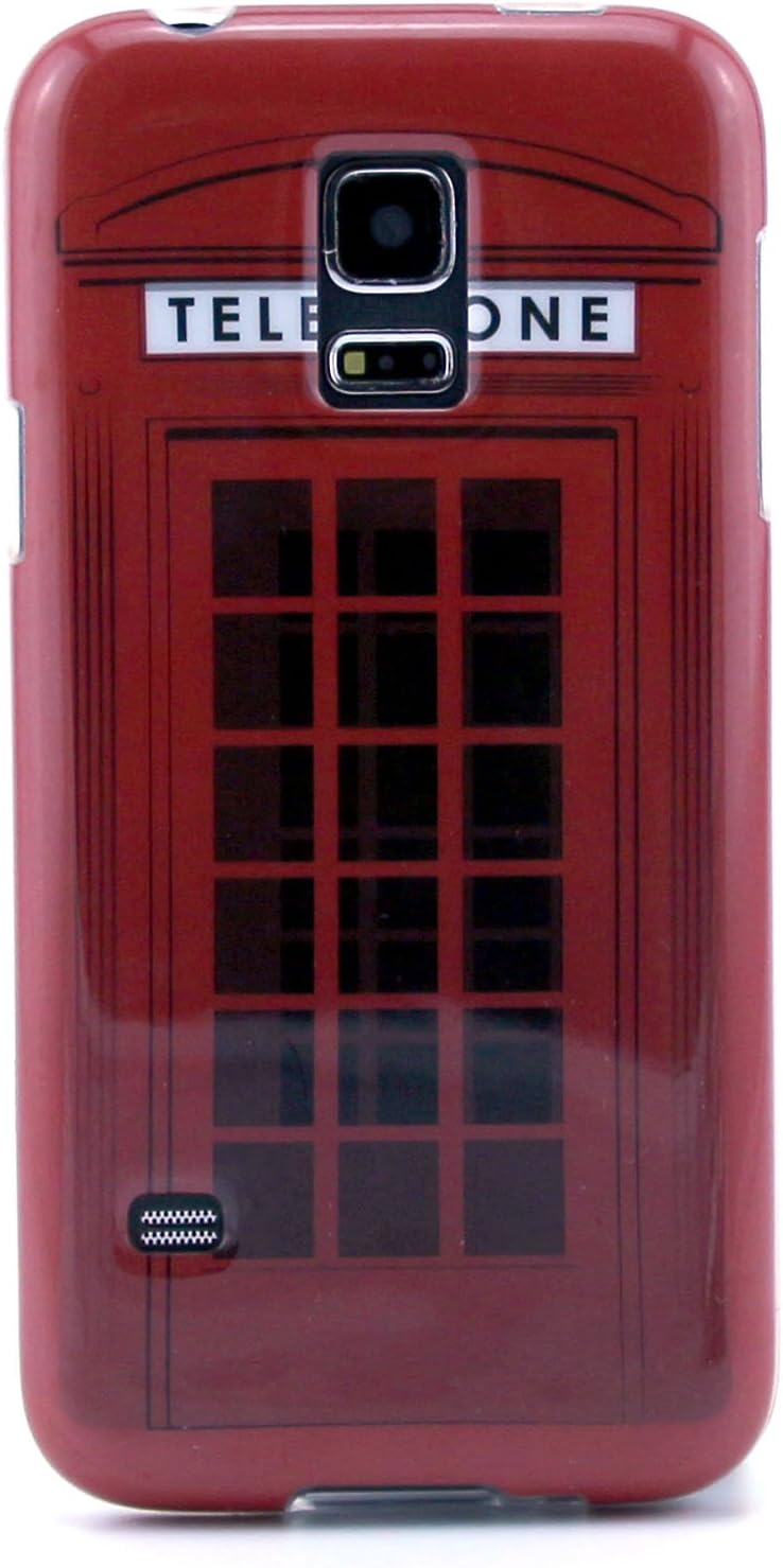 S5 mini Case, Galaxy S5 mini Case, Retro Telephone Booth Pattern, New, MagicSky Samsung Galaxy S5 mini Cover TPU Soft Back Case Cover Protector for Samsung Galaxy S5 Mini, 1 Pack