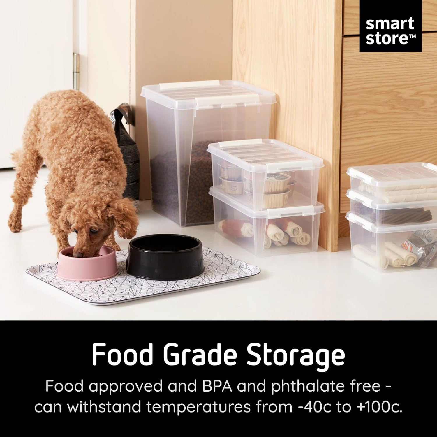 SmartStore Classic 10 Clear Plastic Storage Boxes, 8L/8.5QT BPA-Free Stackable and Nestable Container with Secure Lid, Swedish Made Plastic Bins for Organization, L13.39 x W9.84 x H6.3-10 Pack