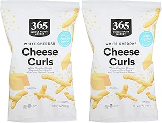 365 by Whole Foods Market White Cheddar Cheese Curls, 7 OZ (Pack of 2)