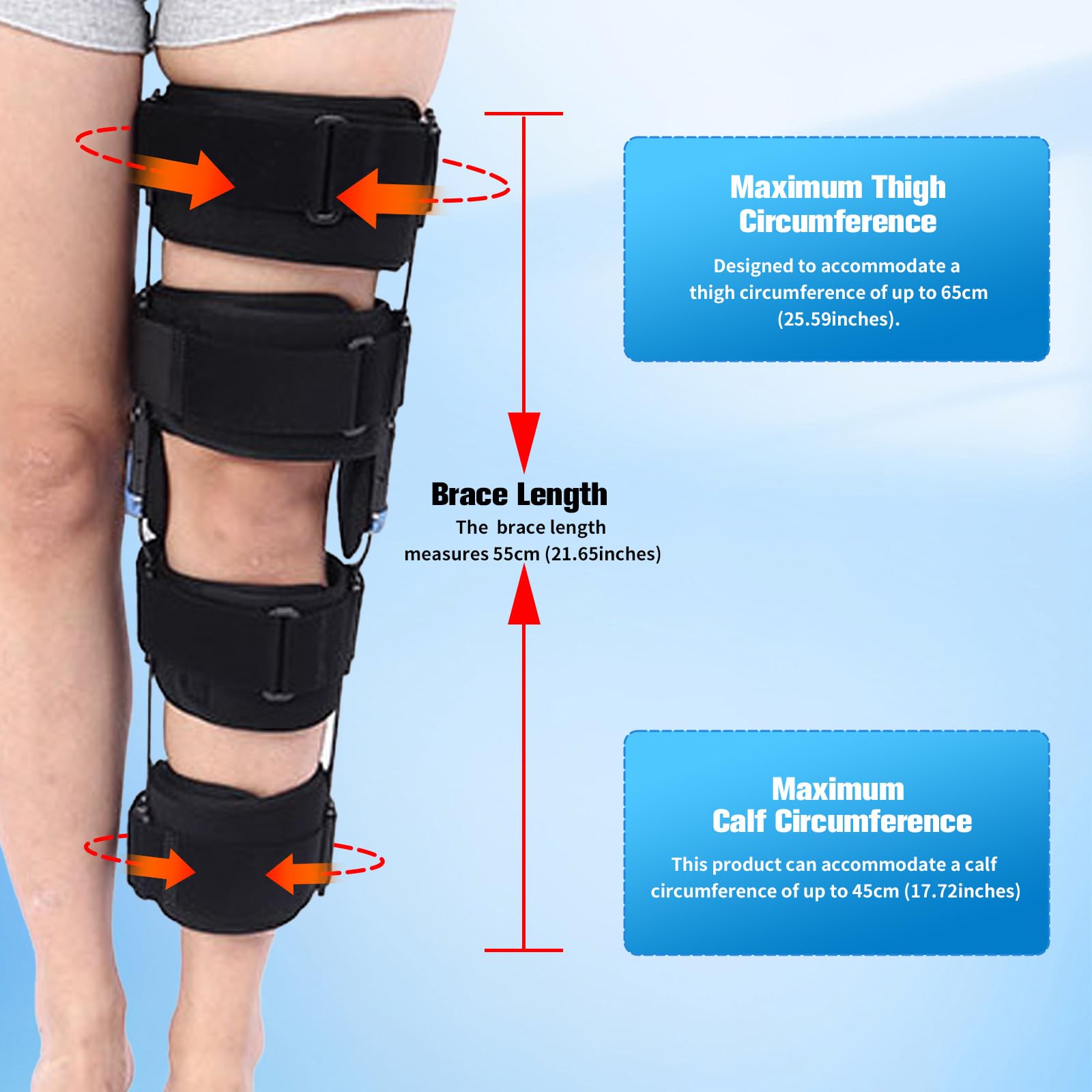Rodillera ajustable con bisagra para estabilización postoperatoria. Rodillera ROM estable para lesiones ACL PCL MCL, rodillera con estabilizadores laterales de pierna para hombres y mujeres