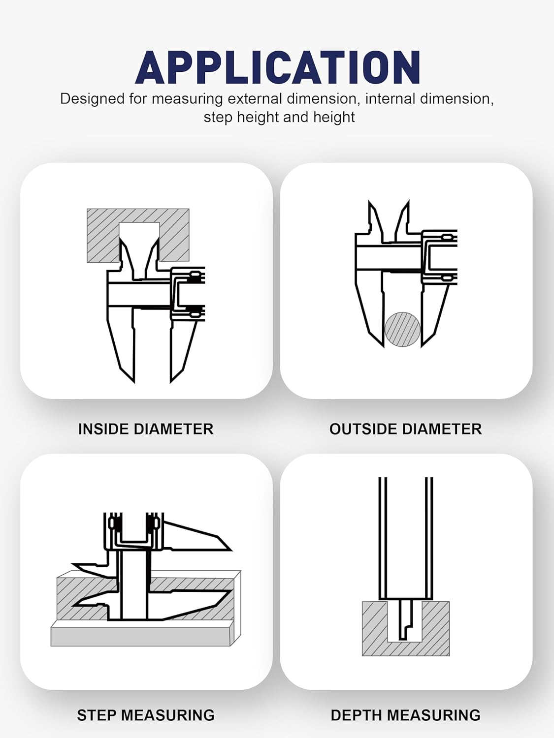SMART JERRY - Rechargeable Digital Caliper 6 Inche | 3-4 Month Runtime on a Single Charge | High Accuracy Vernier Caliper with LCD Screen & Backlight | Auto-Off Design Digital Caliper Measuring Tool