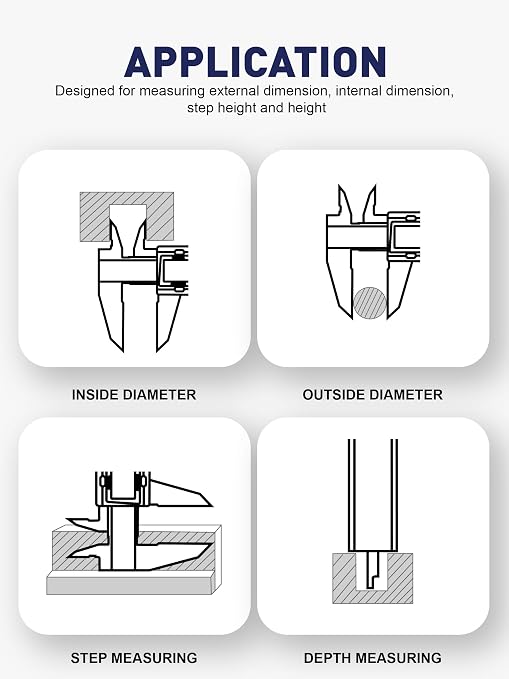 Calibrador digital recargable 6 pulgadas de metal miniatura 5