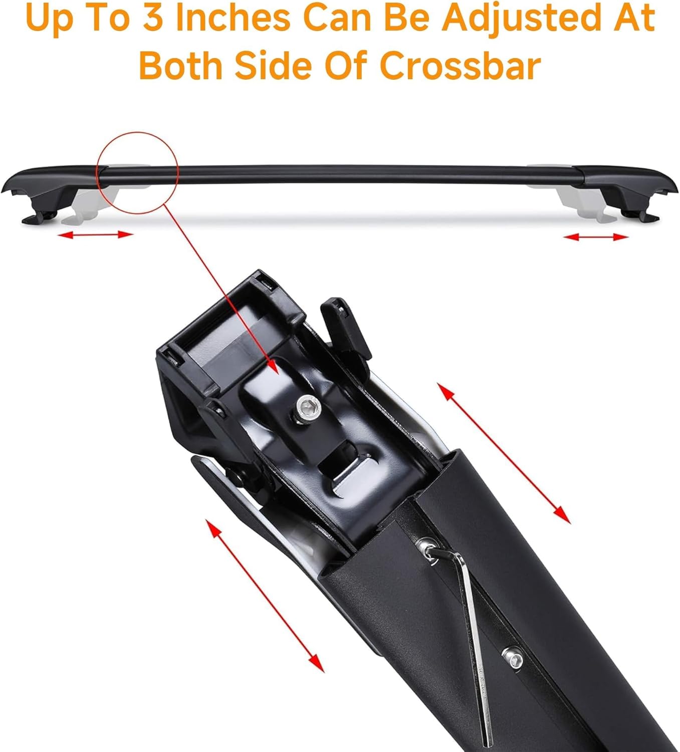 Autekcomma Heavy Duty Roof Rack Crossbars Replacement for KIA Telluride 2023 2024 2025 X-PRO & X-LINE,Anti-Corrosion Aircraft Aluminum Black Matte with Anti-Theft Locks (ONLY FIT RASED Side Rail)