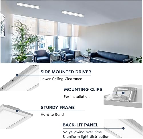 Miniatura 4 de LUXRITE Panel retroiluminado LED empotrable de 6 x 4 pies, 4CCT seleccionable a color 3000K 3500K 4000K 5000K, potencia seleccionable 18W28W40W,