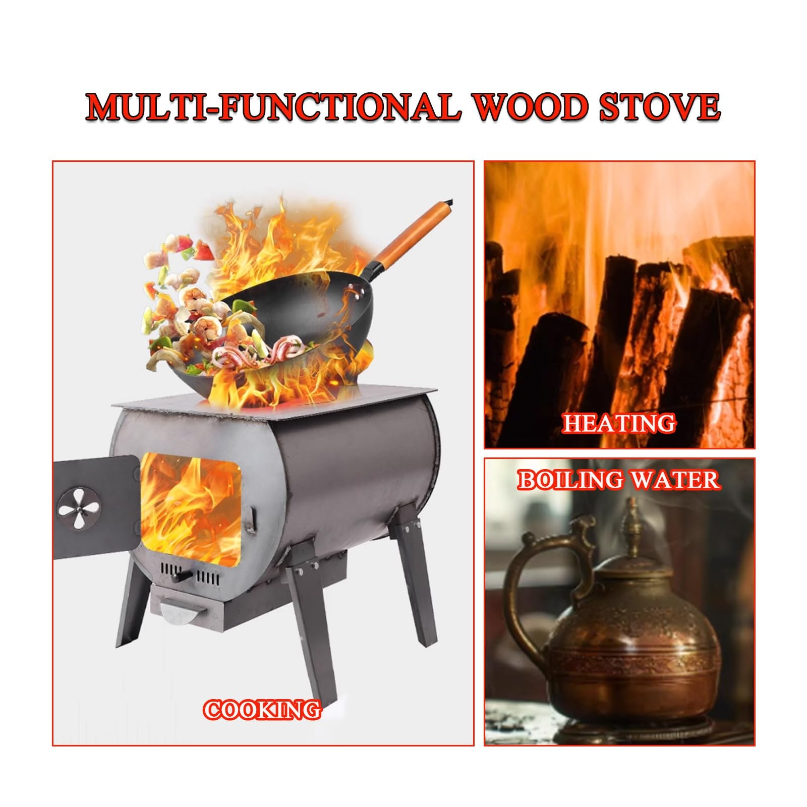 Cucina A Legna, Stufa Pellet Con Forno In Ghisa E Gambe Del Forno Staccabili For Interni Ed Esterni