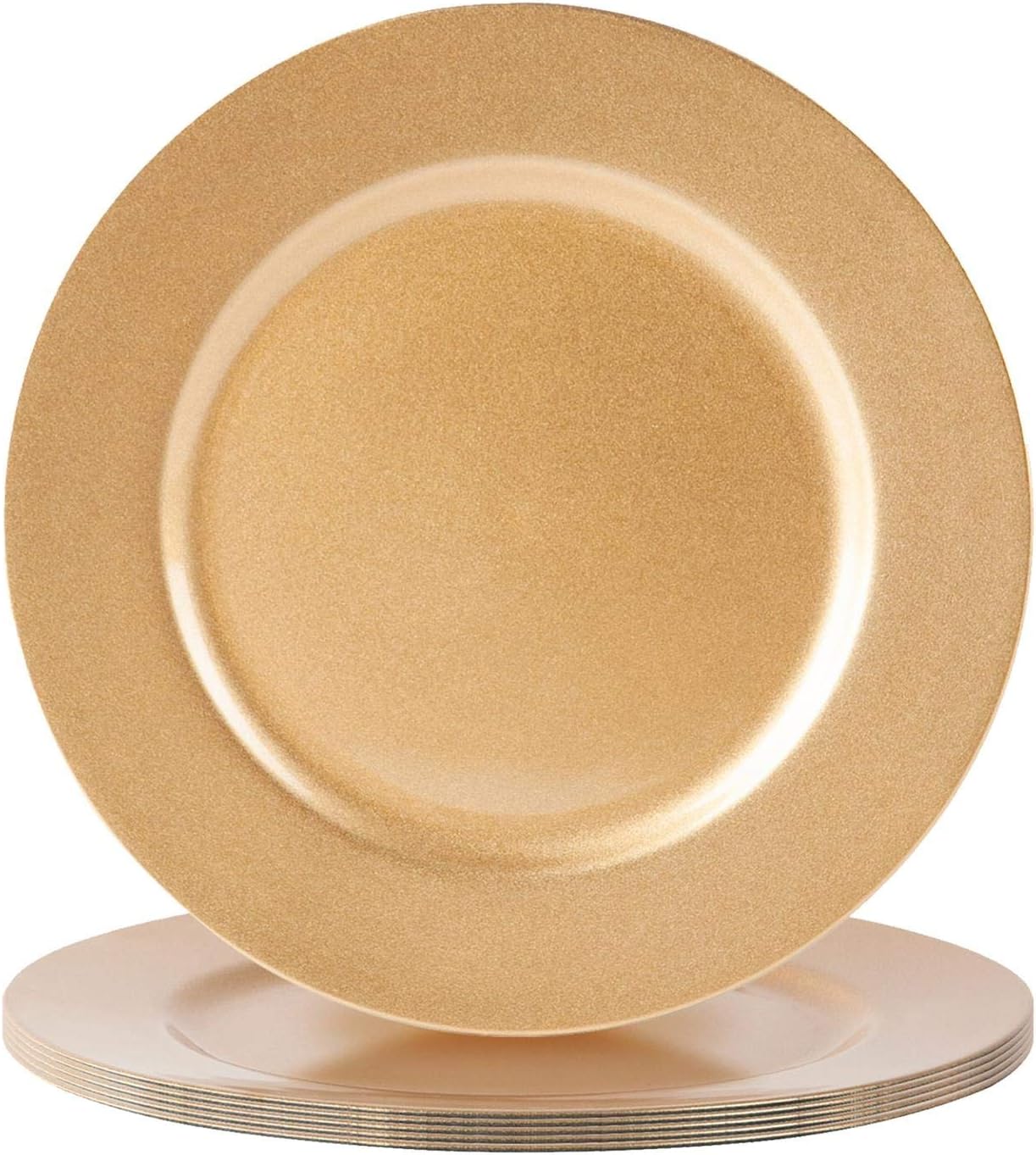 Argon Tableware 6 Piece Metallic Charger Plate Set Metallic Finish