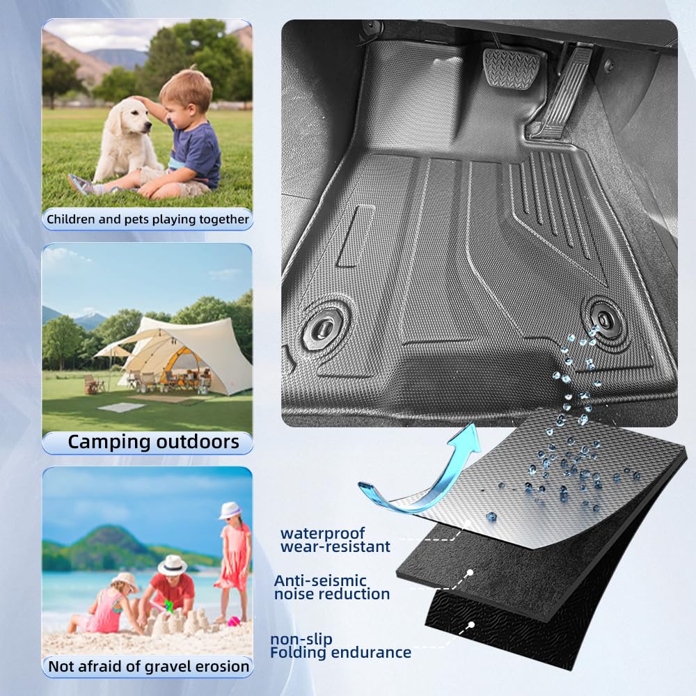 Custom Fit All-Weather Floor Mats for Toyota Sienna 2021-2026 Specifically Designed for 7-Seat Models Platinum 24-26 LE XLE — view 5