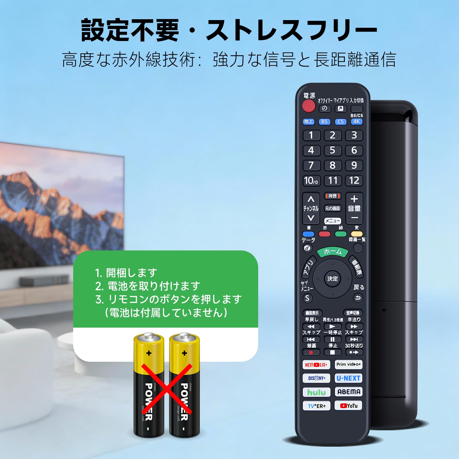 Amazon | テレビリモコン N2QAYA000248 for パナソニック Panasonic