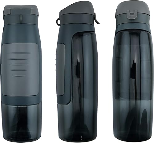 Miniatura 2 de Genki Bottle - Botella de agua de 25.4 fl oz con compartimento de almacenamiento para llaves, tarjeta de créditodébito y más para exteriores,