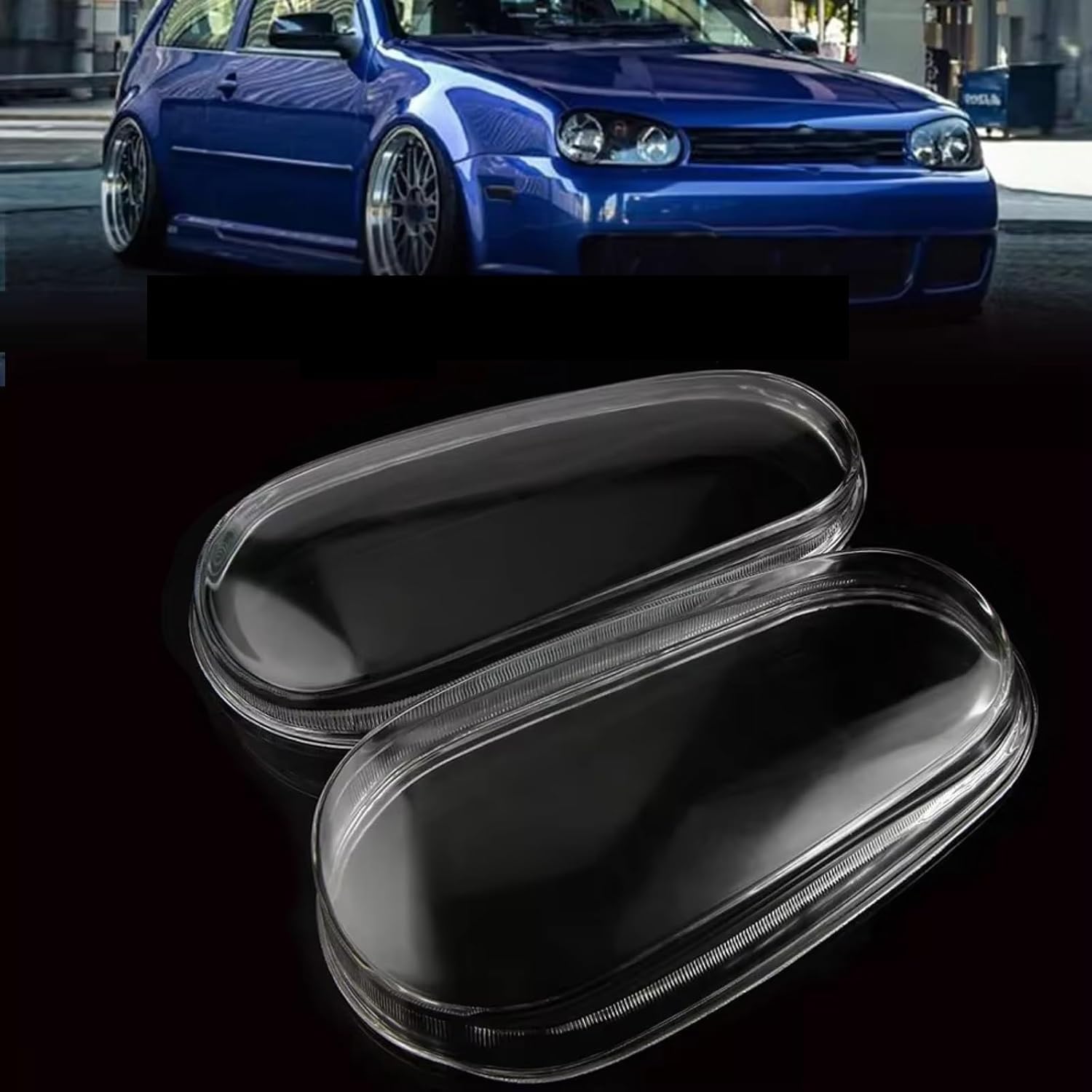 Headlamp Lens Cover Compatible With VW For Golf For MK4 For GTI R32 1999-2005 Car Front Headlight Clear Lens Cover Headlamp Shell Headlight Ransparent Lampshade(1 pair)