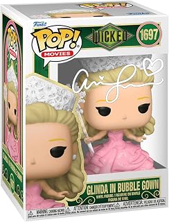 Ariana Grande Glinda #1697 In Bubble Gown Wicked Facsimile Signed Reprint Laser Autographed Funko POP! Movies Figurine with Protector Case