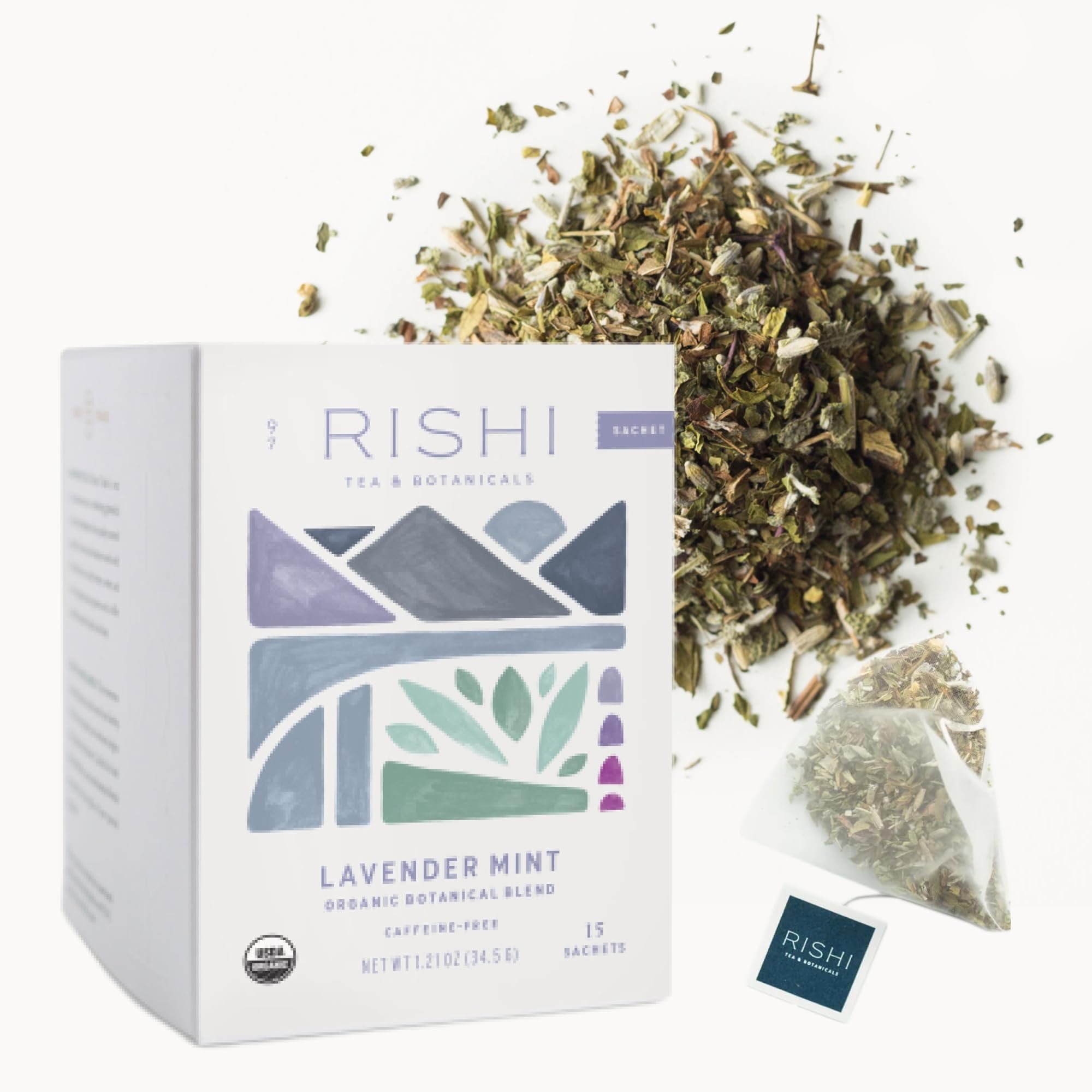 Amazon.com : Rishi Tea Lavender Mint Herbal Tea - Organic, Caffeine ...