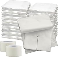 Vista 8 de Vakly Gasa de esponja de drenaje dividido de 4 x 4 estériles de 6 capas [paquete de 50] vendaje absorbente precortado de 4 x 4 pulgadas no tejido