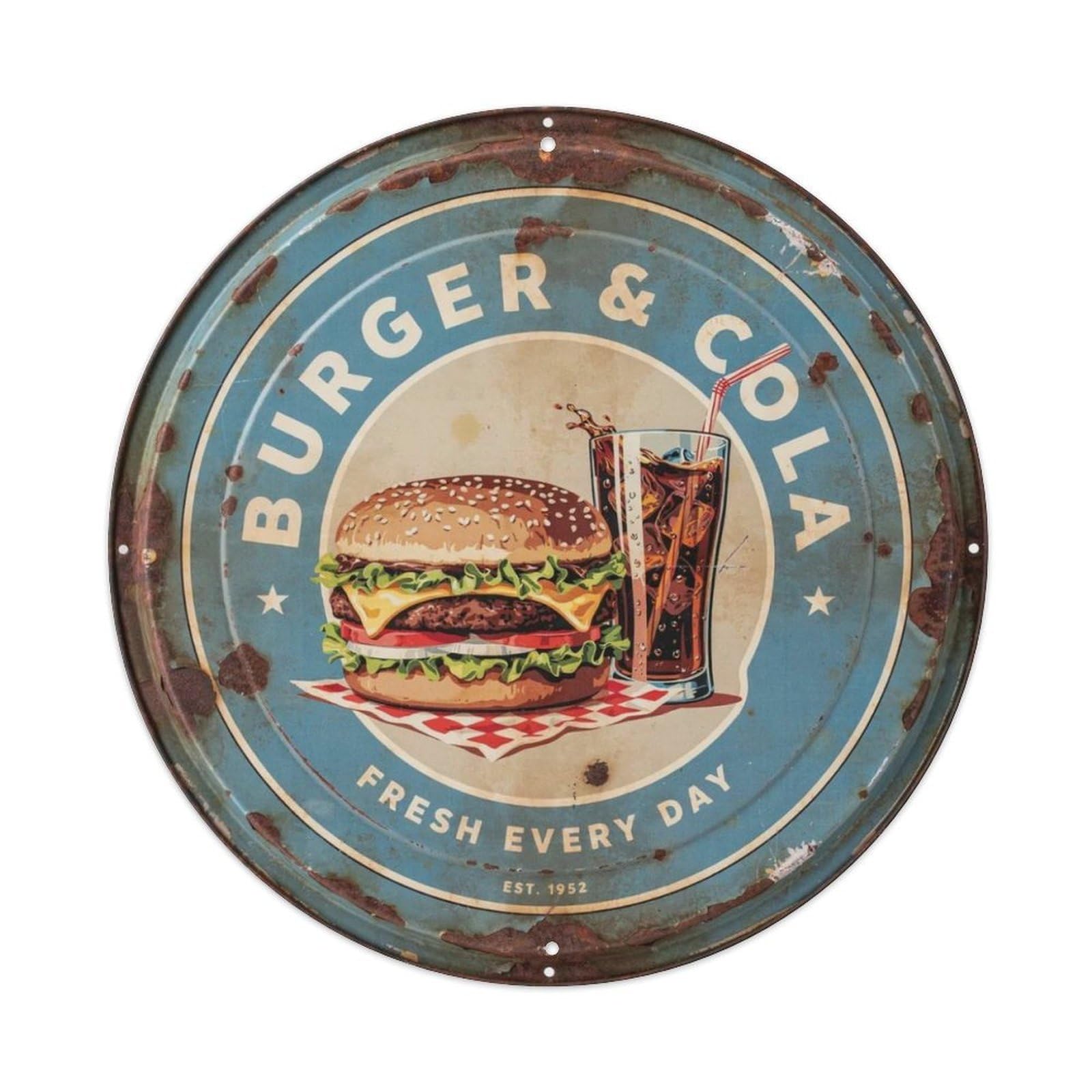 Diner-Burger-Sign Metal Tin Sign Plaque