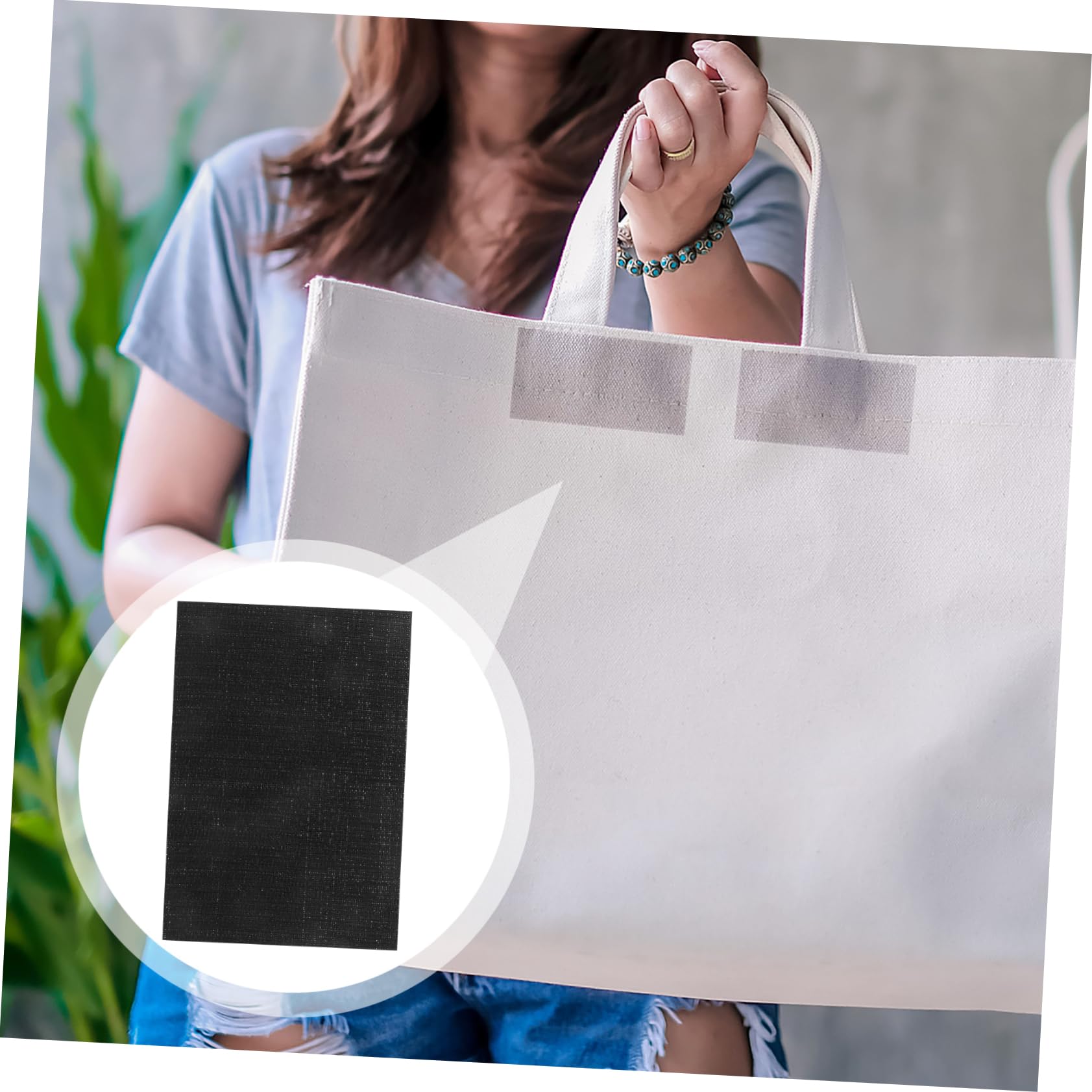 KALLORY 12Pairs Self Adhesive Hook and Loop Tape Strips for Home Use Cushion Adhesive Strips for Carpets Furniture Curtains and More Strong Removable No Residue