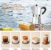 Vista 7 de 12 Cup Aluminum Espresso Stovetop Moka Pot Express Coffee Maker Percolator Italian Classic Mocha Coffee Machine for Italian and Cuban Cafe Brewing