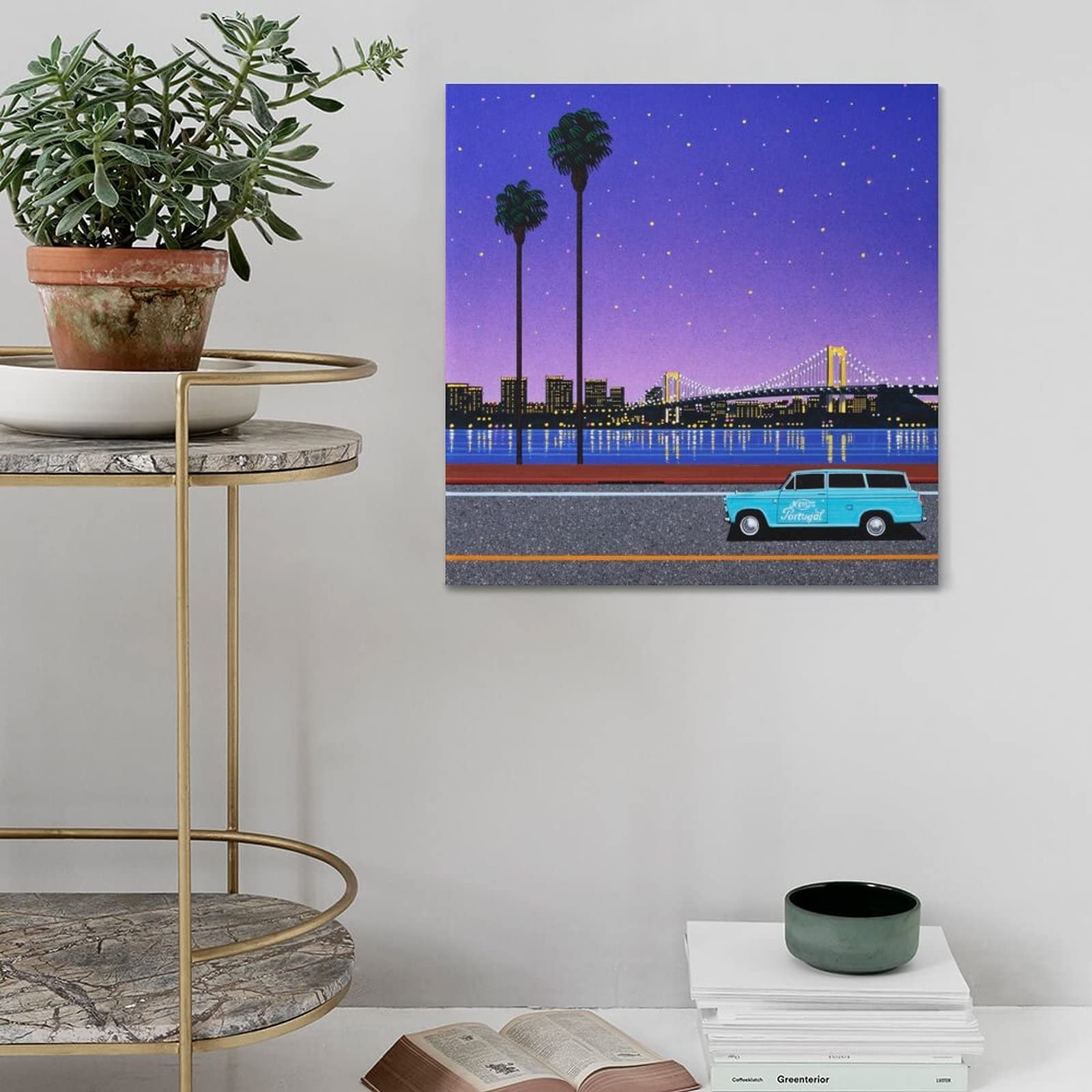 Amazon.co.jp: Hiroshi Nagai永井博画家の作品（都会の夜景 No.1 