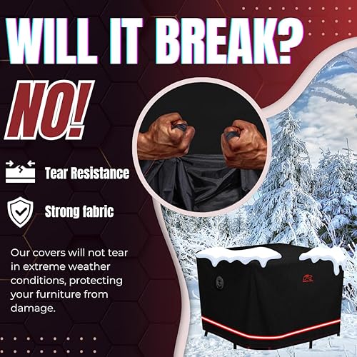 Miniatura 6 de Turtle Life Juego de fundas para muebles de patio, cuadrada, resistente, duradera, impermeable, resistente a los rayos UV, antidecoloración, para