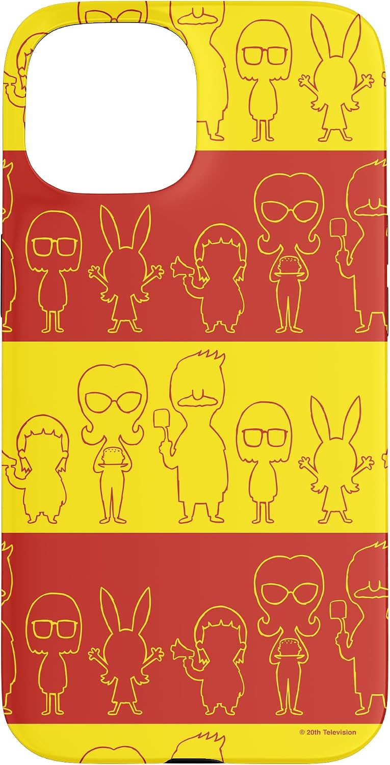 Bob’s Burgers Bob Linda Gene Tina Louise Striped Silhouettes Case for iPhone 16