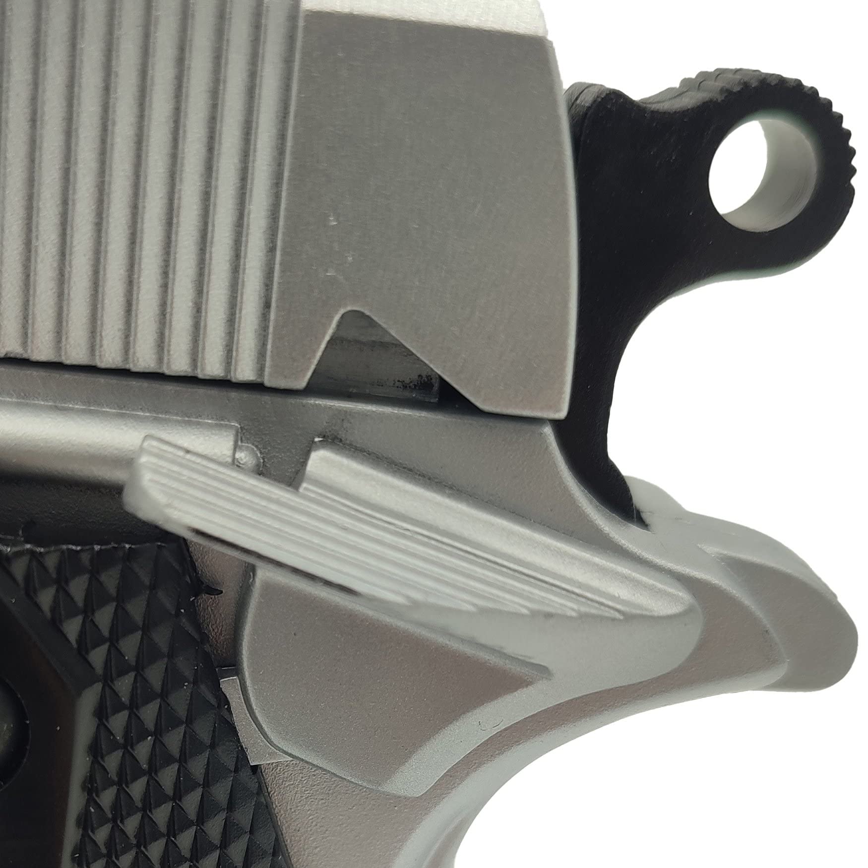 Pistola de Muelle Airsoft 1911HFC/Color: Negro y Plata/Material: Plástico ABS de Alta Resistencia/Potencia: 0,2 Julios