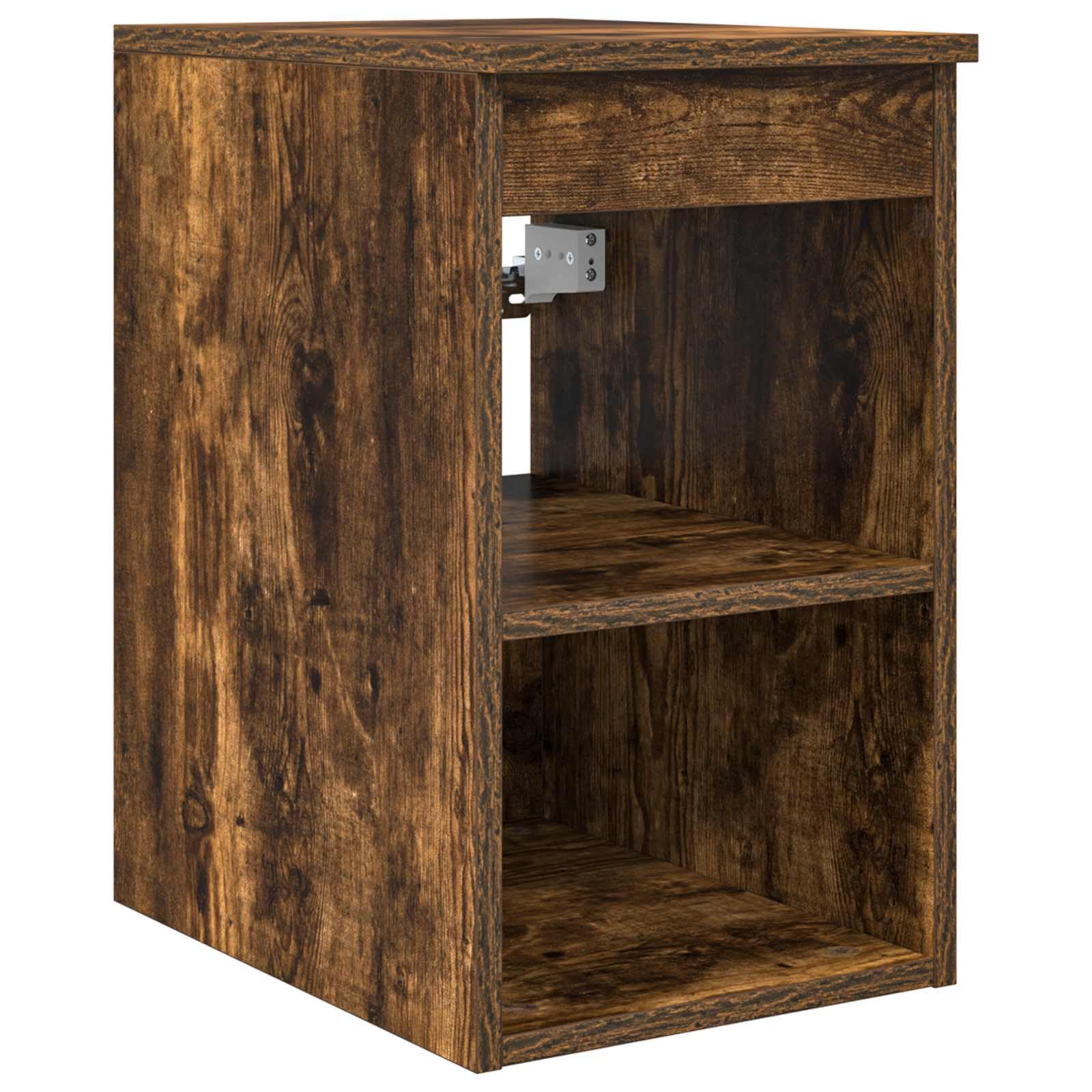 Inzwischen - Armadietto da bagno in legno di rovere affumicato, moderno, con ripiano per riporre oggetti, 30 x 41 x 50 cm, scaffale da bagno compatto