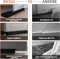 BKSAI Ajtó Szigetelő 60-100 cm Ragasztás Nélküli Huzatcsapda Hangszigetelő Szélvédelem 3