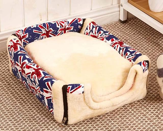 Foto 2 de 2 de LINGHAN Cama para perros iglú 2 en 1, casa para mascotas, tienda de campaña interior