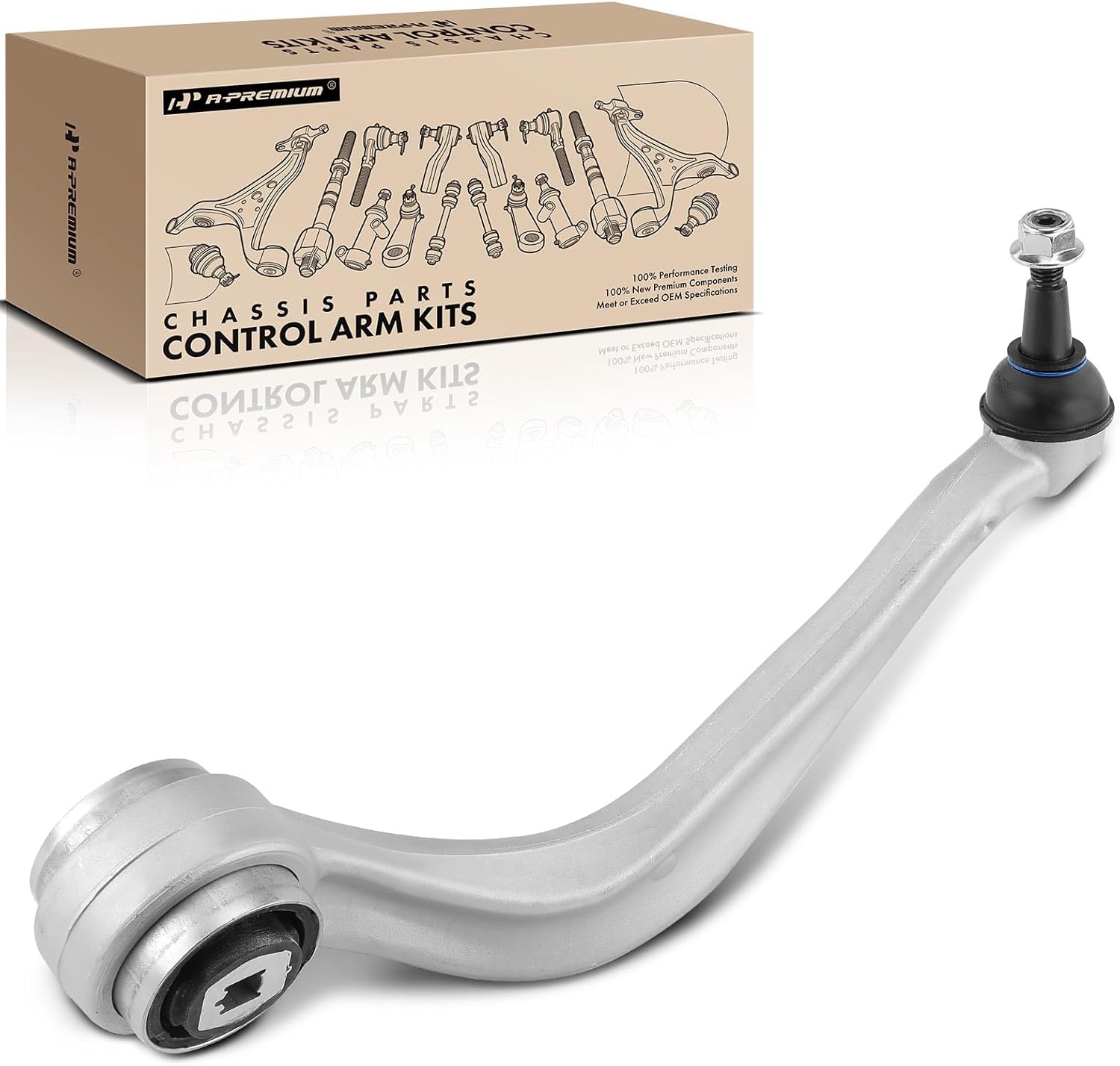 A-Premium Front Left Lower Control Arm, with Ball Joint & Bushing, Compatible with Cadillac CT6 2016 2017 2018 2019 2020