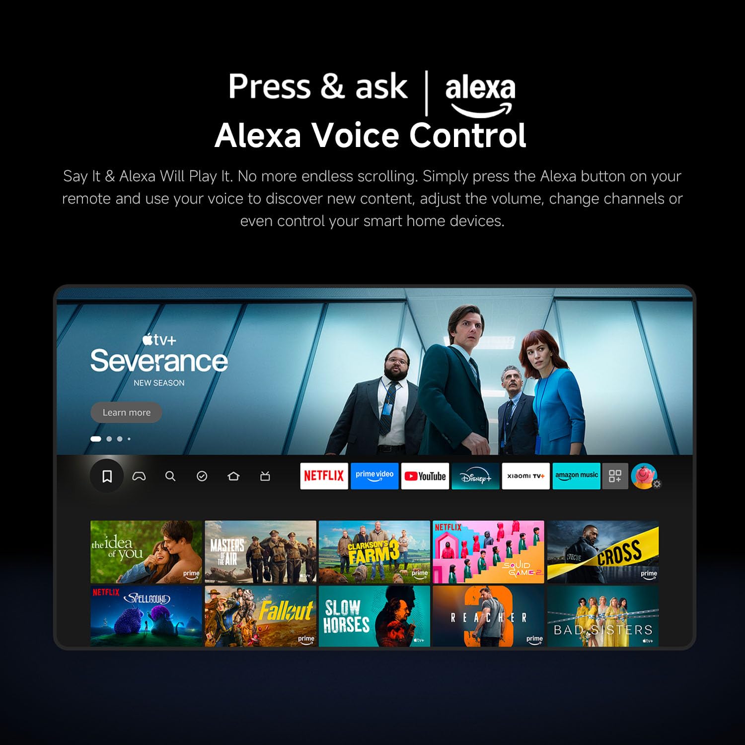 XIAOMI TV F 32, 32 Inch (81 cm), HD, Smart TV, Fire TV, Dolby Audio™, DTS Virtual:X, DTS-HD, Alexa Voice Control, Works with Apple AirPlay — view 7