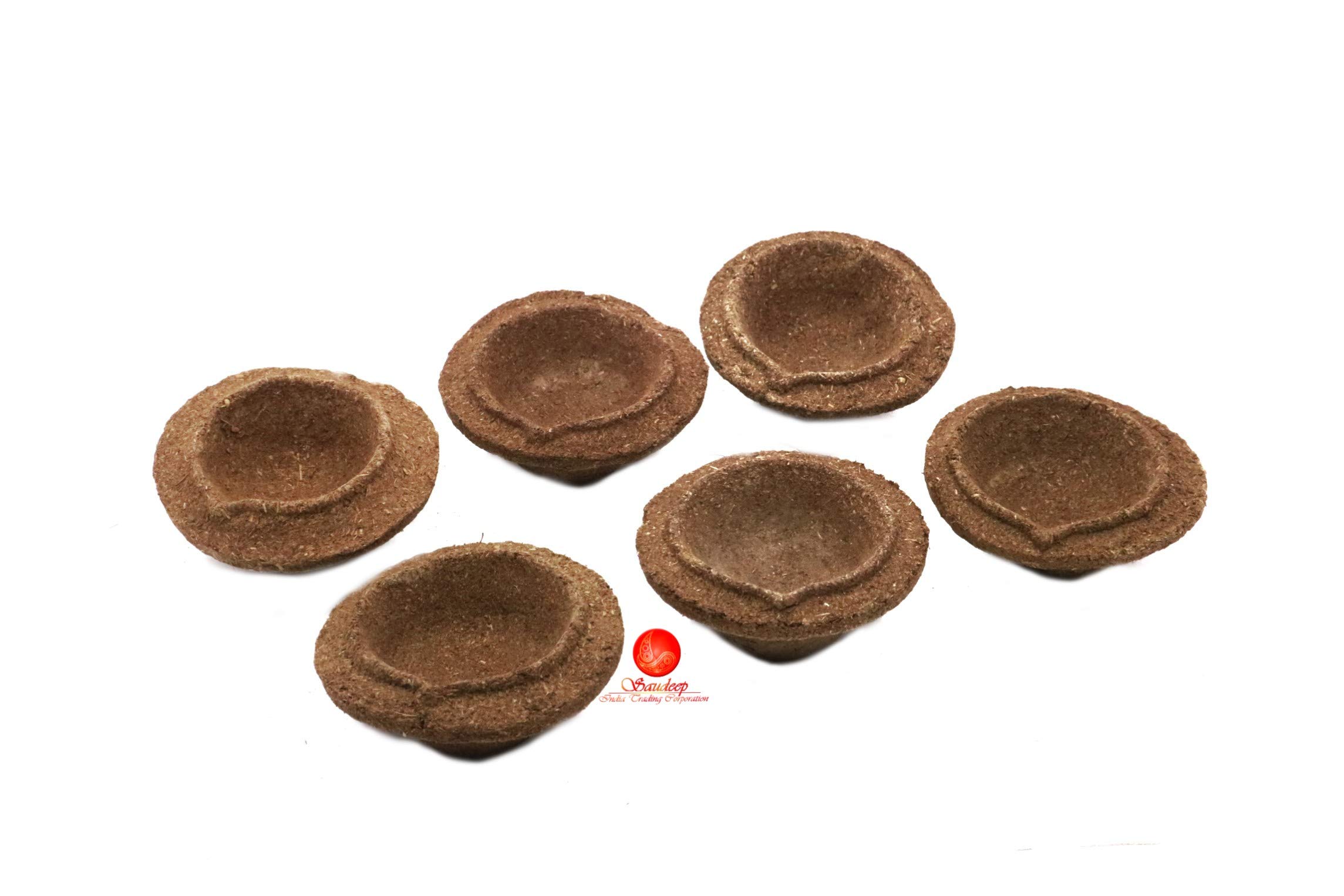 Saudeep India Panchagavya Diya | Deepak, Made of 5 Natural Elements - Cow Dung, Gow Mutra/Milk/Curd and Ghee/Very Rare and Exotic (Pack of 12) - Image 6 thumbnail
