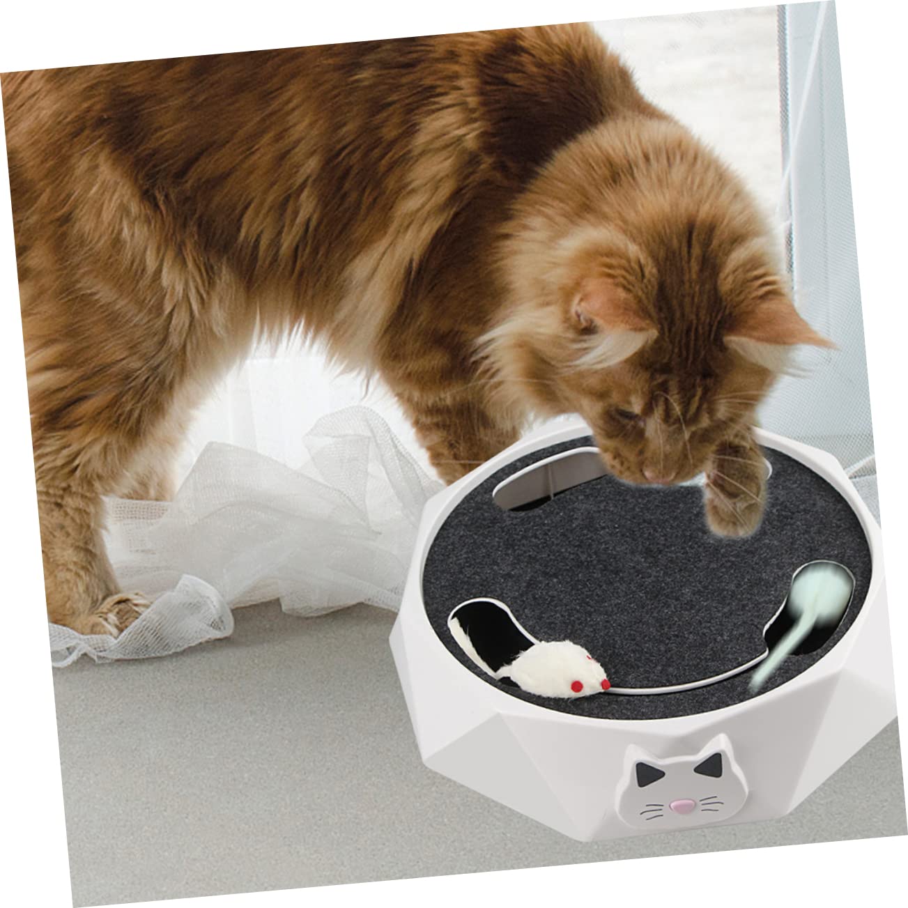 Yardwe Juguete para Mascotas Juguete Divertido para Juguetes para Gatitos Juguete para Mascotas Juguete para Gatos Juguete Eléctrico De Juguete Robótico para Gatos Juguete para