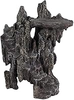 Vista 7 de PENN-PLAX Reptology Shale Scape Step Ledge, resina decorativa para acuarios y terrarios, ideal para reptiles, anfibios y peces, tamaño pequeño