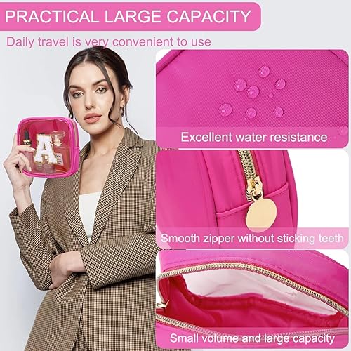 Miniatura 5 de LOFOWN Bolsa de maquillaje transparente Mini bolsa de cosméticos para mujer, bolsa transparente con cremallera, lindas bolsas de maquillaje de