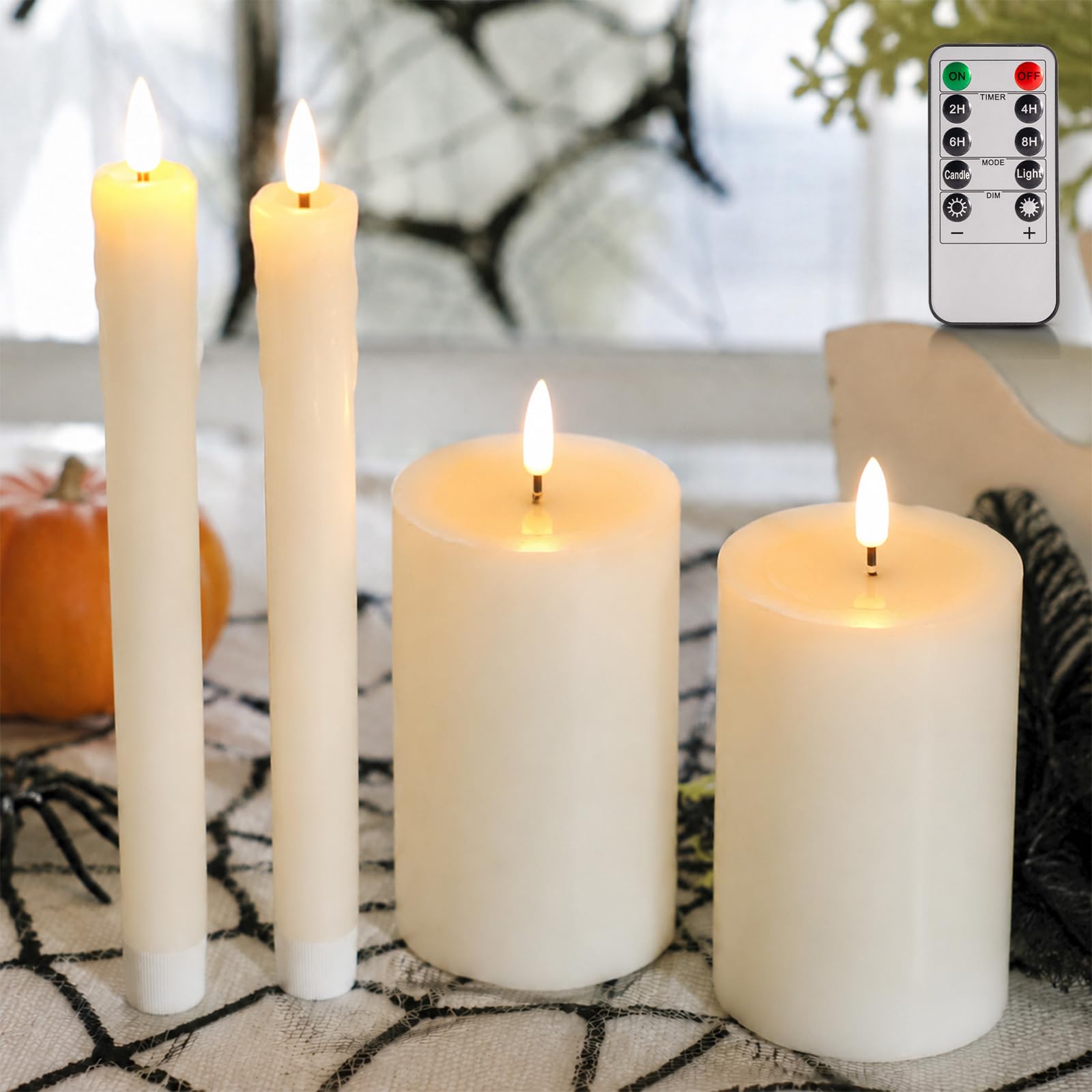 Hinabichan LED Flameless Candles--4 Pcs