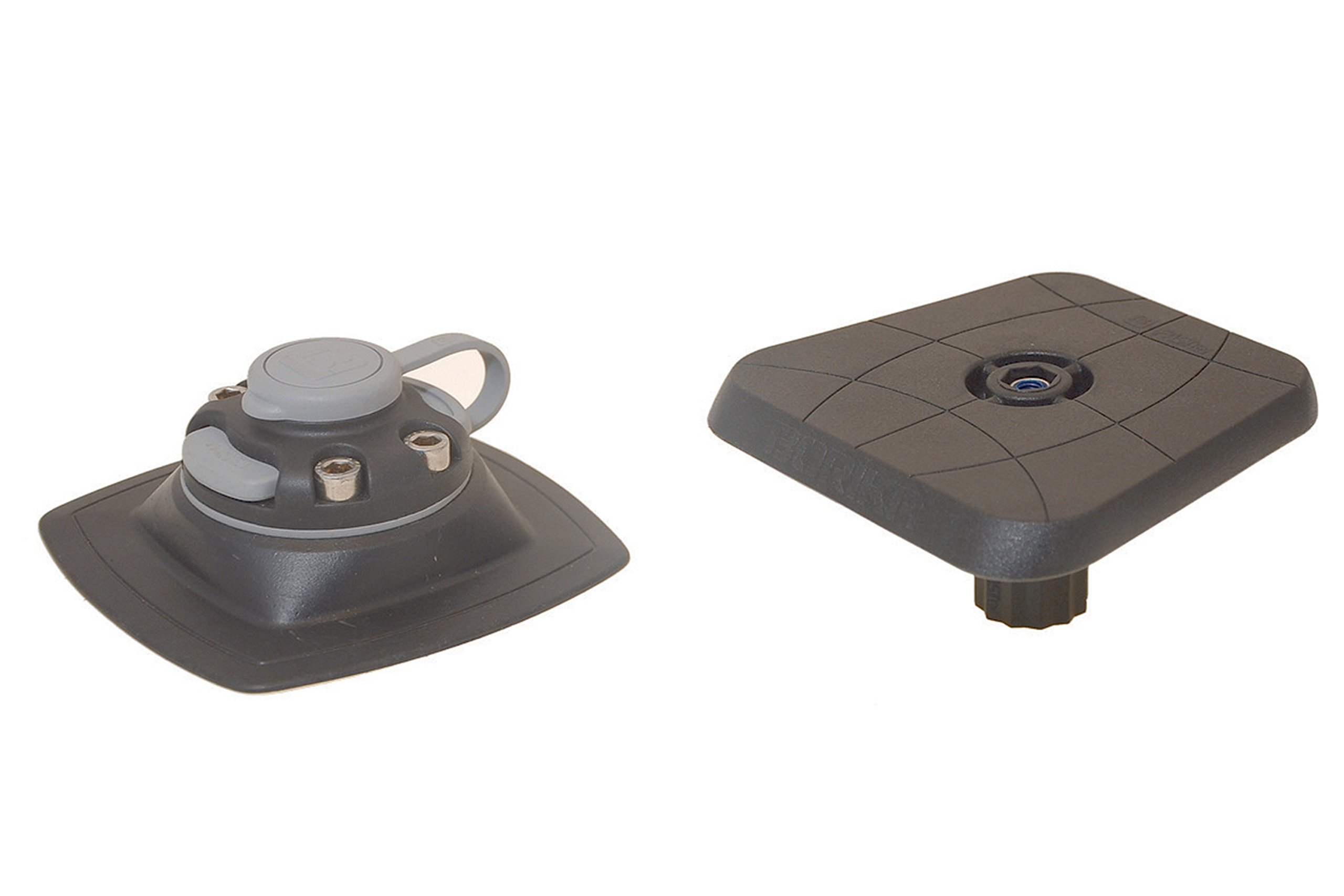 Set: Piattaforma a nido d'ape (100 x 100 mm) + supporto [base in PVC] (110 x 110 mm), Nero