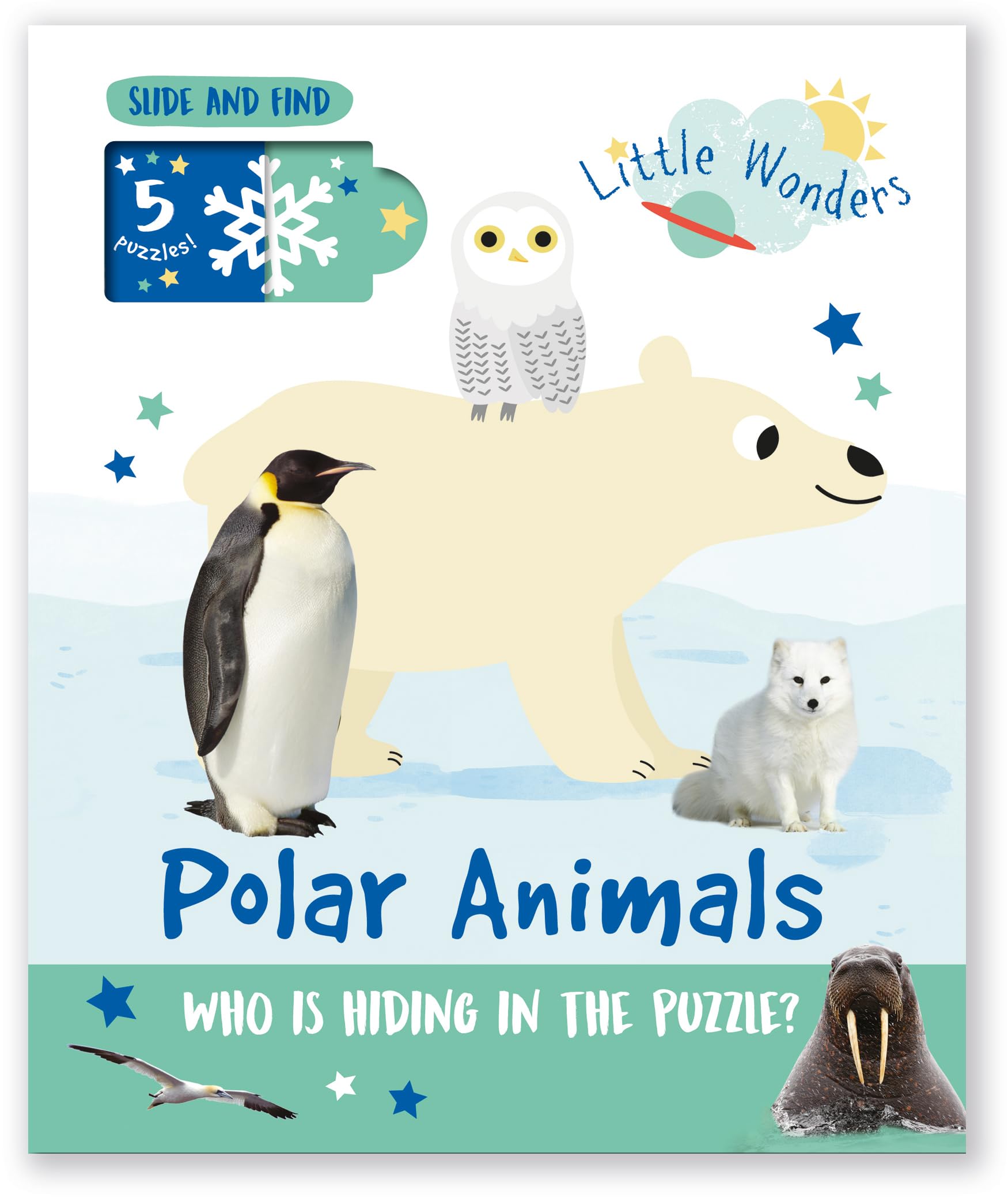 Polar Animals: Who is Hiding in the Puzzle? (Little Wonders Puzzle Slider Board Book)