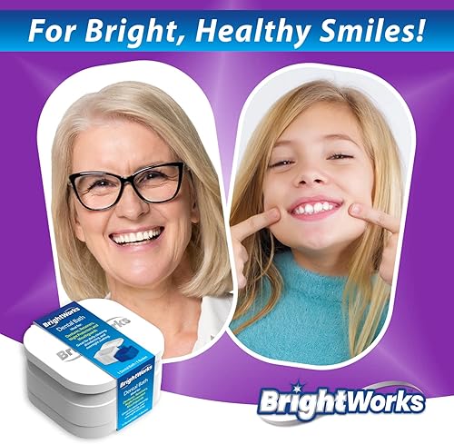 Miniatura 2 de BrightWorks Estuche de taza limpiador de baño dental (paquete de 3) para dentaduras, alineadores, retenedores, protectores nocturnos, protectores