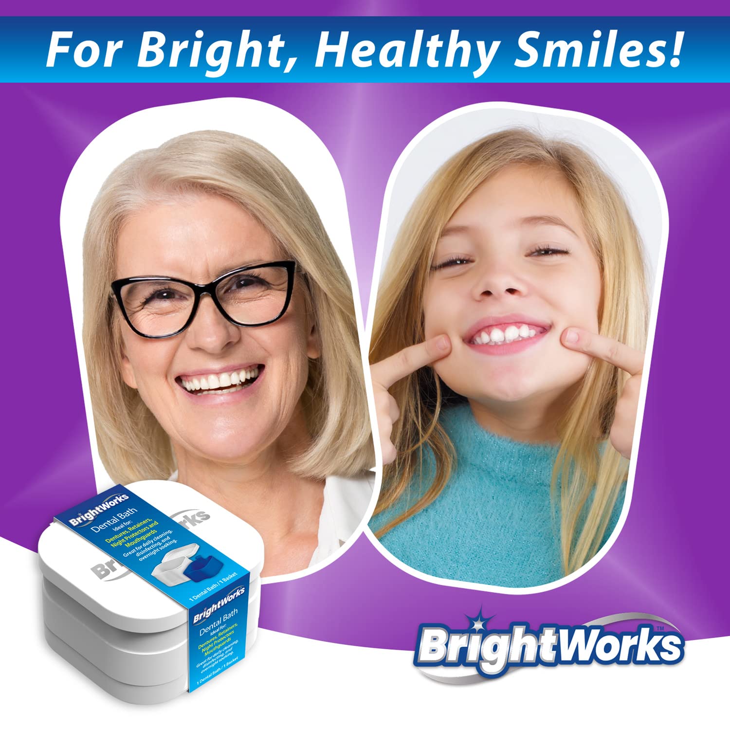 BrightWorks Wanna dentystyczna do ochraniaczy protez nocnych - opakowanie 3 szt