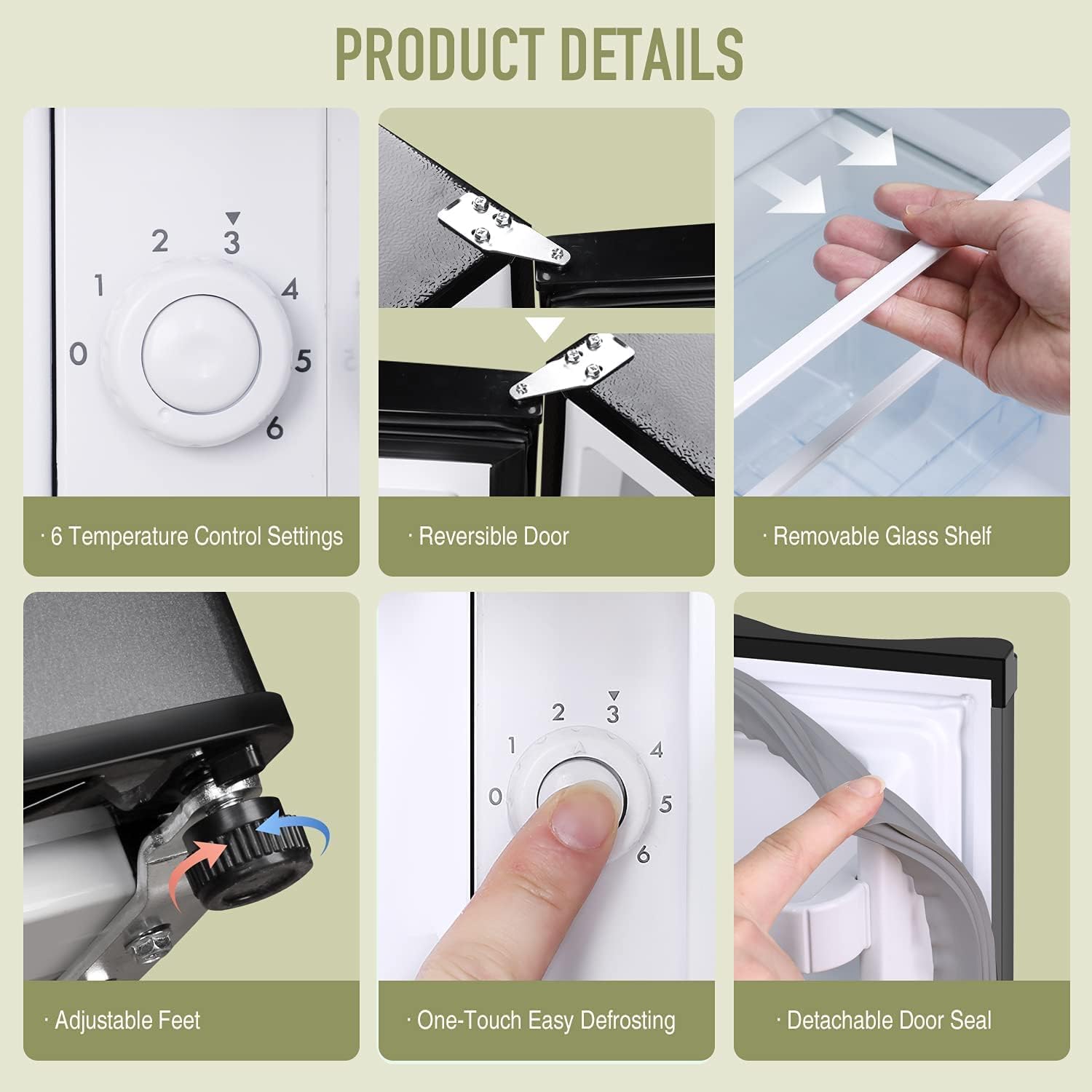 Temperature control dial and other product details