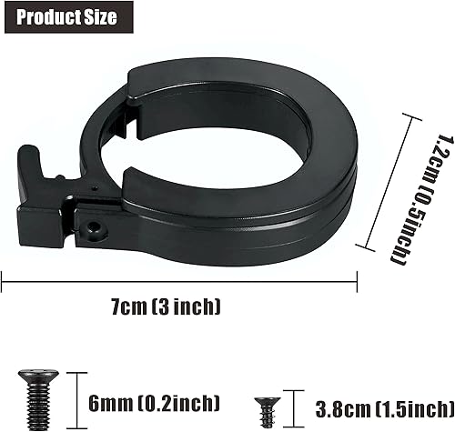 Miniatura 2 de Anillo de guardia plegable frontal redondo de bloqueo compatible con piezas de scooter eléctrico Ninebot MAX G30