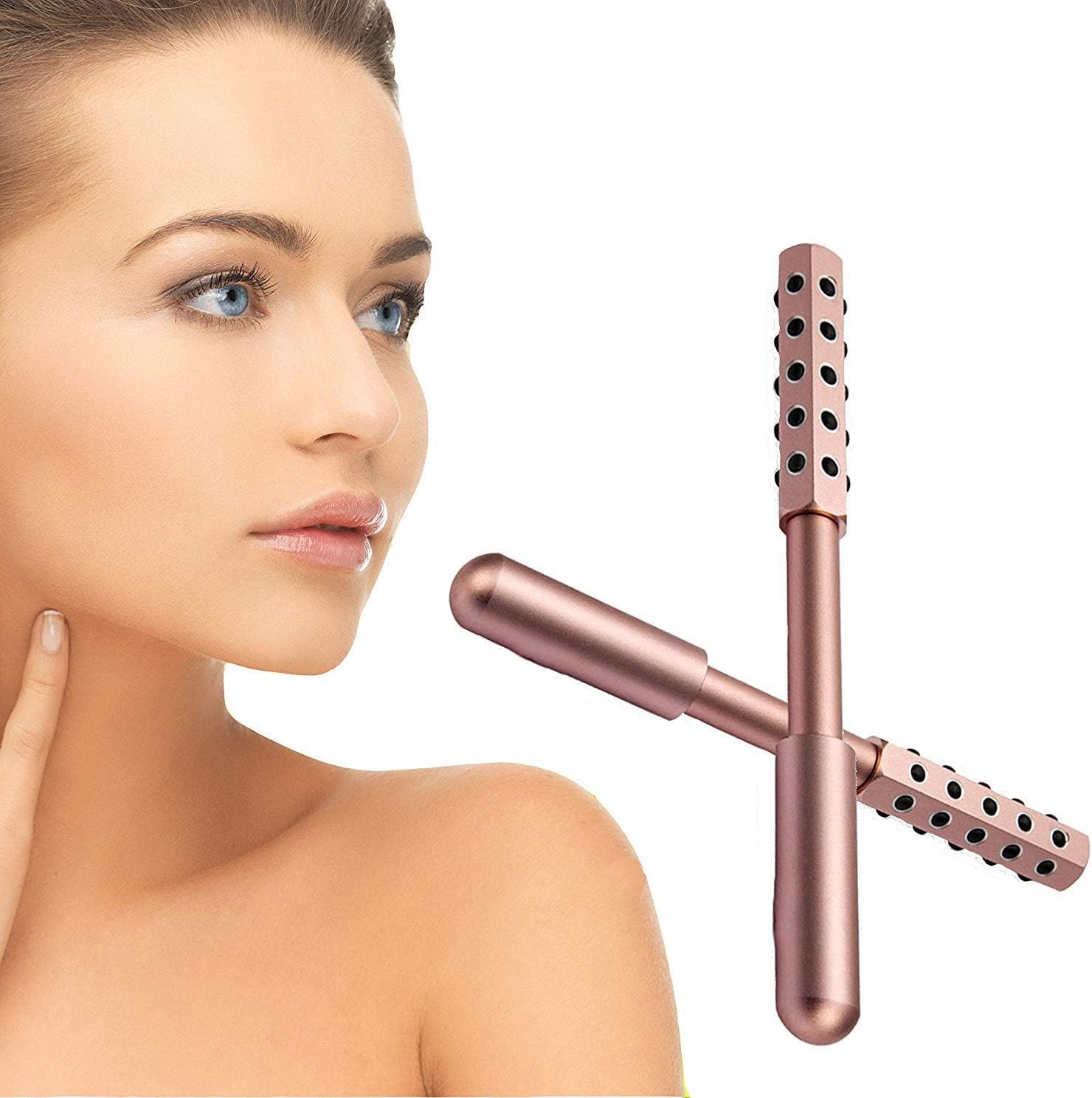 Anti Aging Facial Face Massager Uplift Massaging Beauty Roller for Anti Aging Wrinkles, Improve Facial Contour, Skin Tone Reduction, Skin Tightening, Face Firming